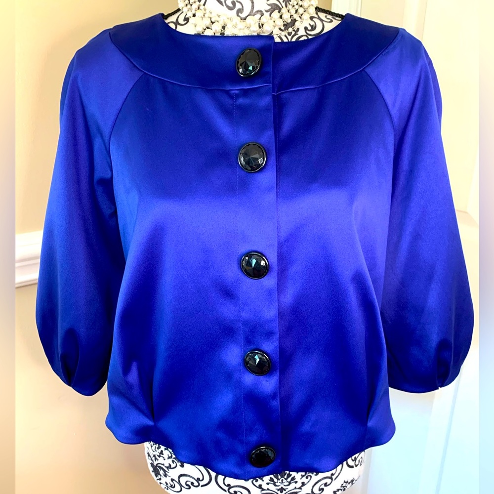 Apostrophe Petite Royal blue, puff 3/4 sleeves, size PL